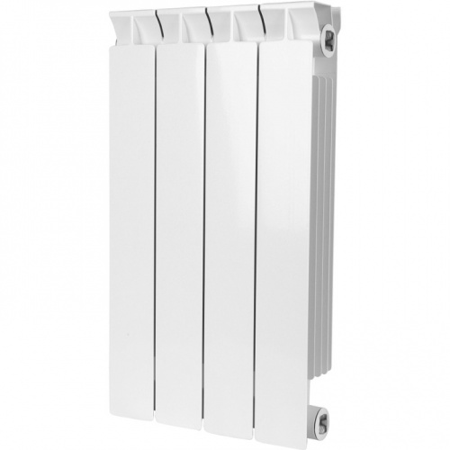 Радиатор биметаллический STOUT STYLE 500 4 секции боковое подключение (белый RAL 9010) купить в интернет магазине Санрай73