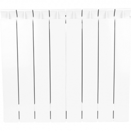 Радиатор биметаллический STOUT STYLE 500 8 секций боковое подключение (белый RAL 9010)