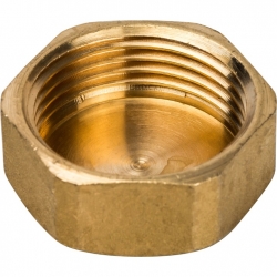 Заглушка латунная Stout 1"вр