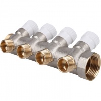 Коллектор распределительный STOUT 1", 4 отвода 1/2"