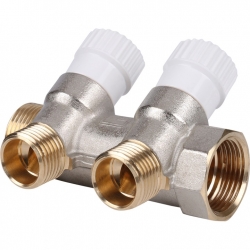 Коллектор распределительный STOUT 3/4", 2 отвода 1/2"