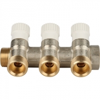 Коллектор распределительный STOUT 3/4", 3 отвода 3/4"ЕК 