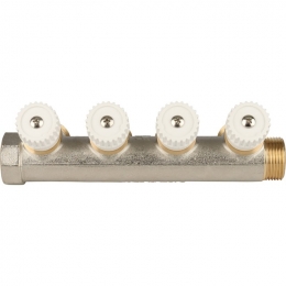 Коллектор распределительный STOUT 3/4", 4 отвода 3/4"ЕК 