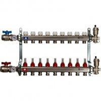 Коллекторная группа Stout SMS-0907 1"х3/4" 9 выходов, с расходомерами