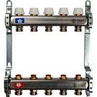 Коллектор из нержавеющей стали STOUT без расходомеров 5 вых.