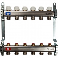 Коллектор из нержавеющей стали STOUT без расходомеров 6 вых.