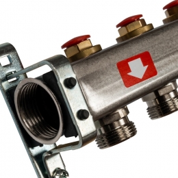 Коллектор из нержавеющей стали STOUT без расходомеров 9 вых.