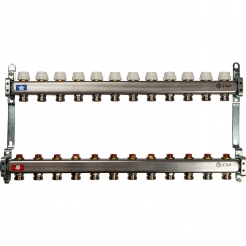 Коллектор из нержавеющей стали STOUT без расходомеров 12 вых. купить в интернет магазине Санрай73