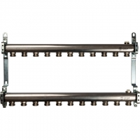 Коллектор из нержавеющей стали STOUT для радиаторной разводки 11 вых.