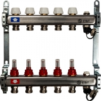 Коллекторная группа Stout SMS-0927 1"х3/4" 5 выходов, с расходомерами