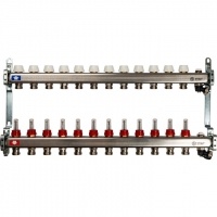 Коллекторная группа Stout SMS-0927 1"х3/4" 12 выходов, с расходомерами