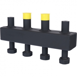 Стальной распределительный коллектор STOUT SDG-0016, 2 отопительных контура. В теплоизоляции DN 20