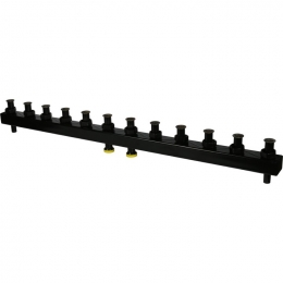 Стальной распределительный коллектор STOUT SDG-0016, 6 отопительных контуров. В теплоизоляции DN 25