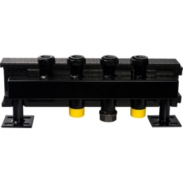 Стальной распределительный коллектор STOUT SDG-0016, 2 отопительных контура. В теплоизоляции DN 32