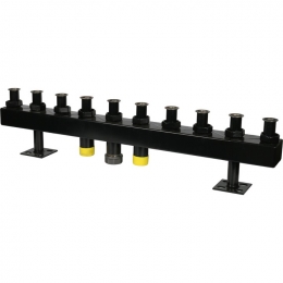 Стальной распределительный коллектор STOUT SDG-0016, 5 отопительных контуров. В теплоизоляции DN 32