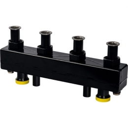 Стальной распределительный коллектор STOUT SDG-0018, 2 отопительных контура с гидравлическим разделителем DN 25