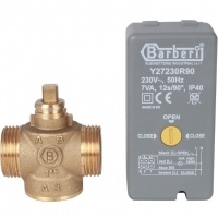 Компактный 2-Ходовой зональный клапан, сервопривод 230V, с кабелем 1м., STOUT НР 1"