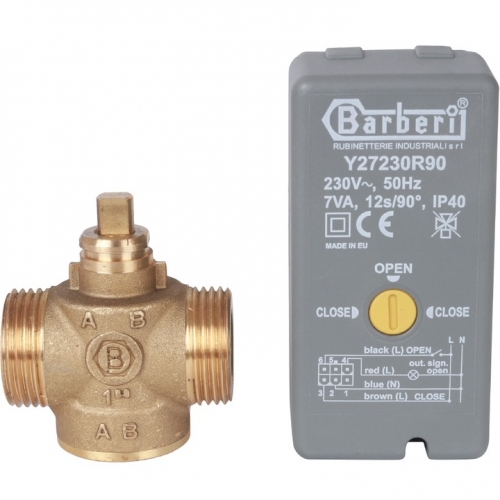 Компактный 2-Ходовой зональный клапан, сервопривод 230V, с кабелем 1м., STOUT НР 1" купить в интернет магазине Санрай73