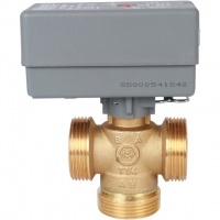 Компактный 3-Ходовой зональный клапан, сервопривод 230V, с кабелем 1м., STOUT НР 1 1/4"