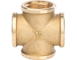 Крестовина 90° латунная Stout 1"вр