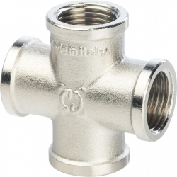 Крестовина 1/2"вр Stout никелированная латунная