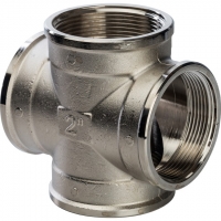 Крестовина 90° латунная Stout 2"вр никелированная