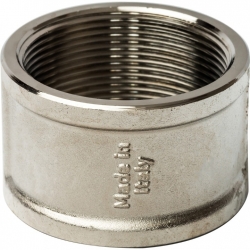 Муфта латунная Stout 1/8"вр х 1/8"вр никелированная