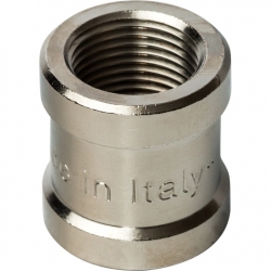 Муфта латунная Stout 3/8"вр х 3/8"вр никелированная