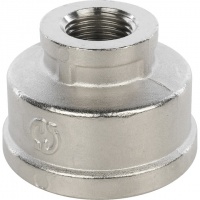 Муфта латунная переходная Stout 1 1/2"вр х 3/4"вр никелированная