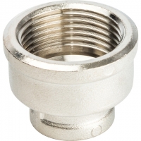 Муфта латунная переходная Stout 1"вр х 3/8"вр никелированная