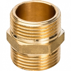 Ниппель латунный Stout 1"нр х 1"нр