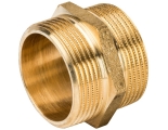 Ниппель латунный Stout 1 1/2"нр х 1 1/2"нр