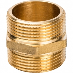 Ниппель латунный Stout 1 1/4"нр х 1 1/4"нр