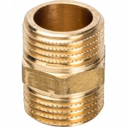 Ниппель латунный Stout 1/2"нр х 1/2"нр