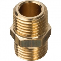 Ниппель латунный Stout 1/4"нр х 1/4"нр