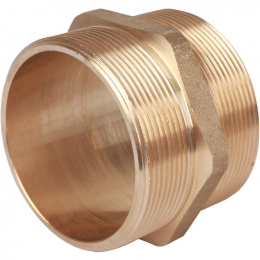 Ниппель латунный Stout 2 1/2"нр х 2 1/2"нр