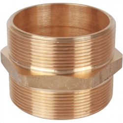 Ниппель латунный Stout 2 1/2"нр х 2 1/2"нр