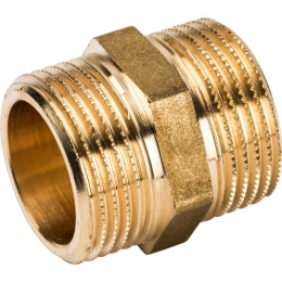 Ниппель латунный Stout 3/4"нр х 3/4"нр