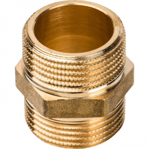 Ниппель латунный Stout 3/4"нр х 3/4"нр купить в интернет магазине Санрай73
