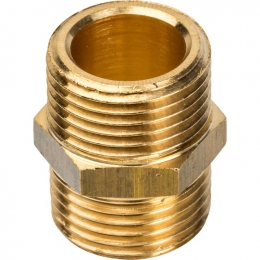 Ниппель латунный Stout 3/8"нр х 3/8"нр