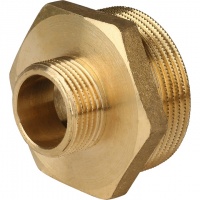 Ниппель латунный переходной Stout 1 1/2"нр х 3/4"нр