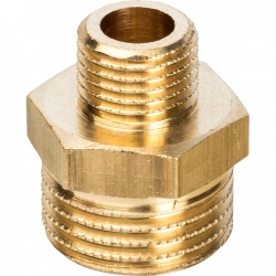 Ниппель латунный переходной Stout 1/2"нр х 1/4"нр