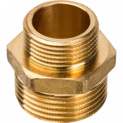 Ниппель латунный переходной Stout 1"нр х 3/4"нр