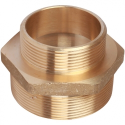 Ниппель латунный переходной Stout 2 1/2"нр х 2"нр