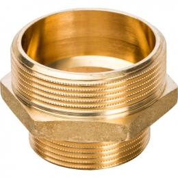 Ниппель латунный переходной Stout 2"нр х 1 1/2"нр