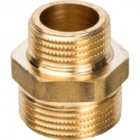 Ниппель латунный переходной Stout 3/4"нр х 1/2"нр