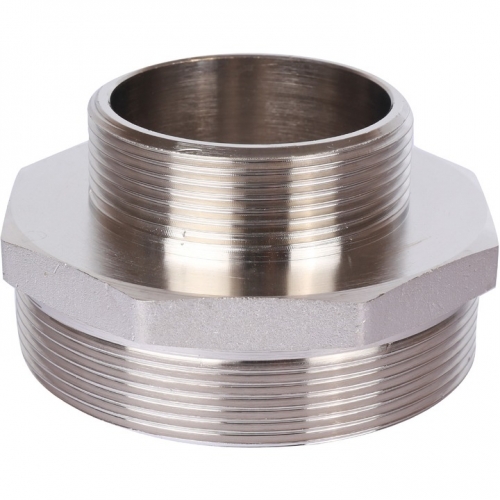 Ниппель латунный переходной Stout 3"нр х 2"нр никелированный купить в интернет магазине Санрай73