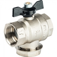 Кран шаровой STOUT с фильтром 1 (ручка-бабочка)