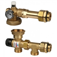 Насосно-смесительный узел STOUT с термостатическим клапаном 20-43°C, без насоса