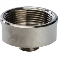 Переходник латунный Stout 1 1/2"вр х 1/2"нр никелированный